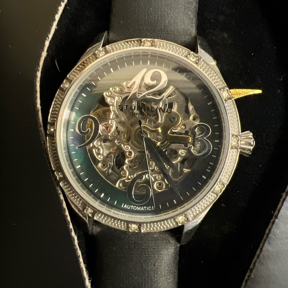 Stuhrling SkeletonWatch With Black Leather Band - Picture 4 of 10